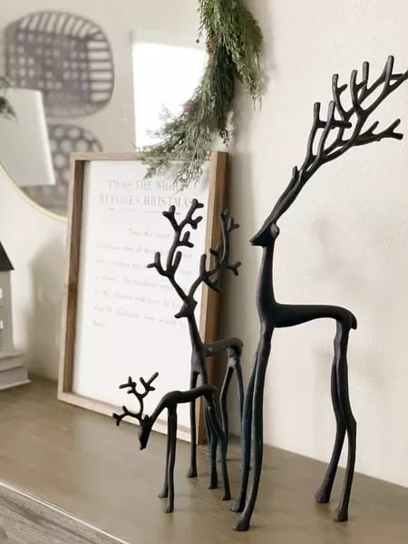 🎅Christmas Bestseller 🦌 Black Reindeer Figurine, Christmas Decoration
