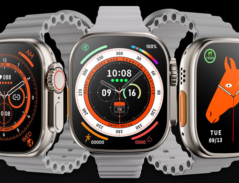 Reloj inteligente iTech® SERIES 8 Ultra (con correa negra)